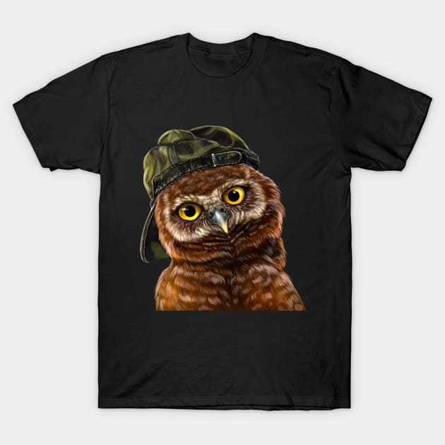 Owl in a cap T-Shirt by Magical Forest